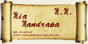 Mia Mandrapa vizit kartica
